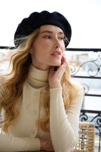 Béret Emily en laine – Noir – vue 5