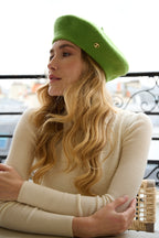 Béret Emily en laine – Vert – vue 2