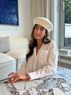 Béret Gigi en laine – Blanc – vue 1