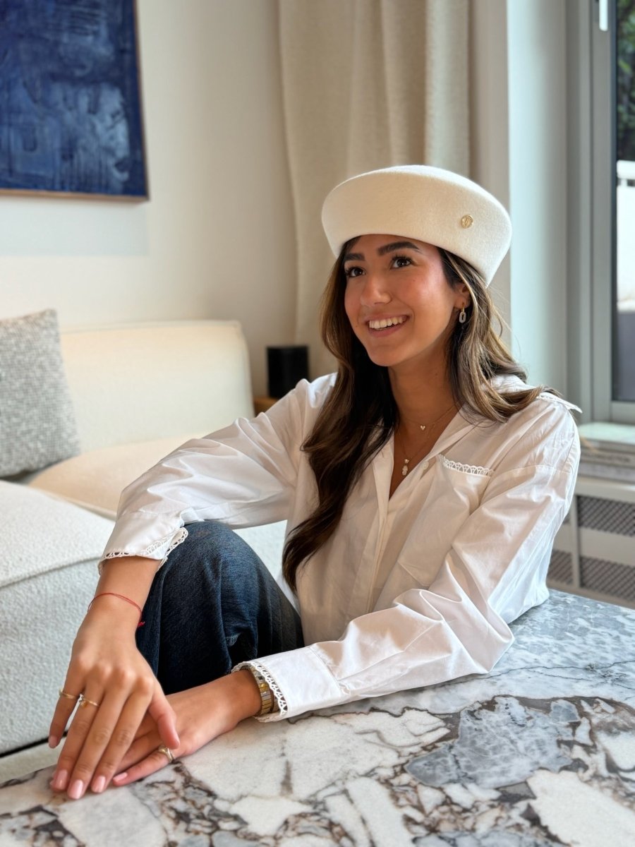 Béret Gigi en laine – Blanc – vue 2