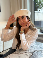 Béret Gigi en laine – Blanc – vue 3