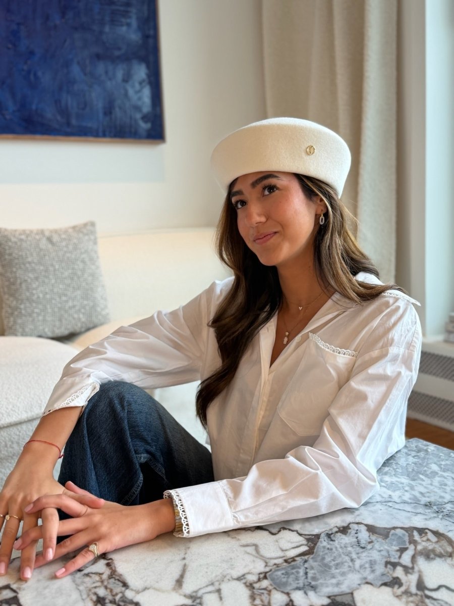 Béret Gigi en laine – Blanc – vue 4