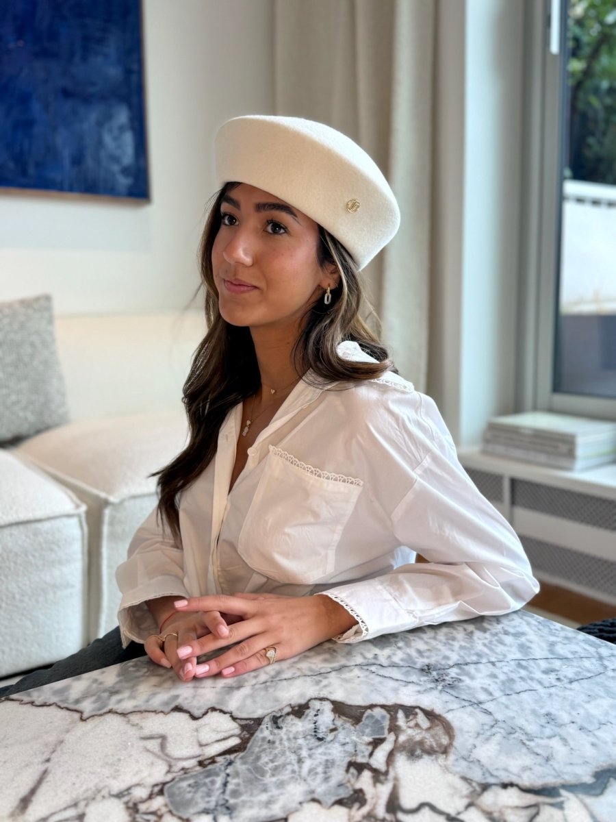 Béret Gigi en laine – Blanc – vue 7