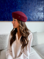 Béret Gigi en laine – Bordeaux – vue 3