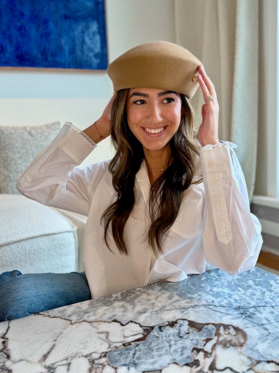 Béret Gigi en laine – Camel – vue 2