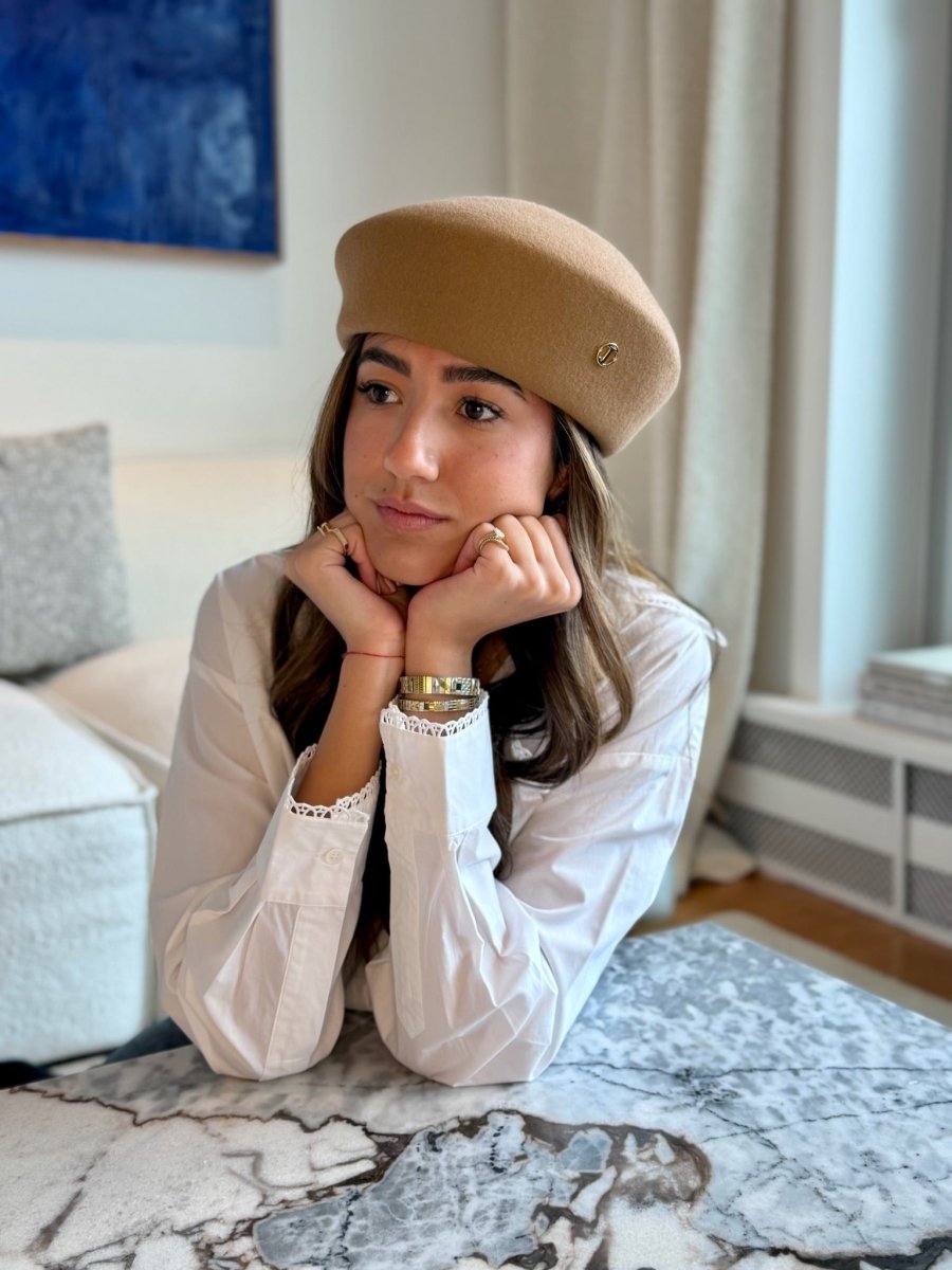 Béret Gigi en laine – Camel – vue 4