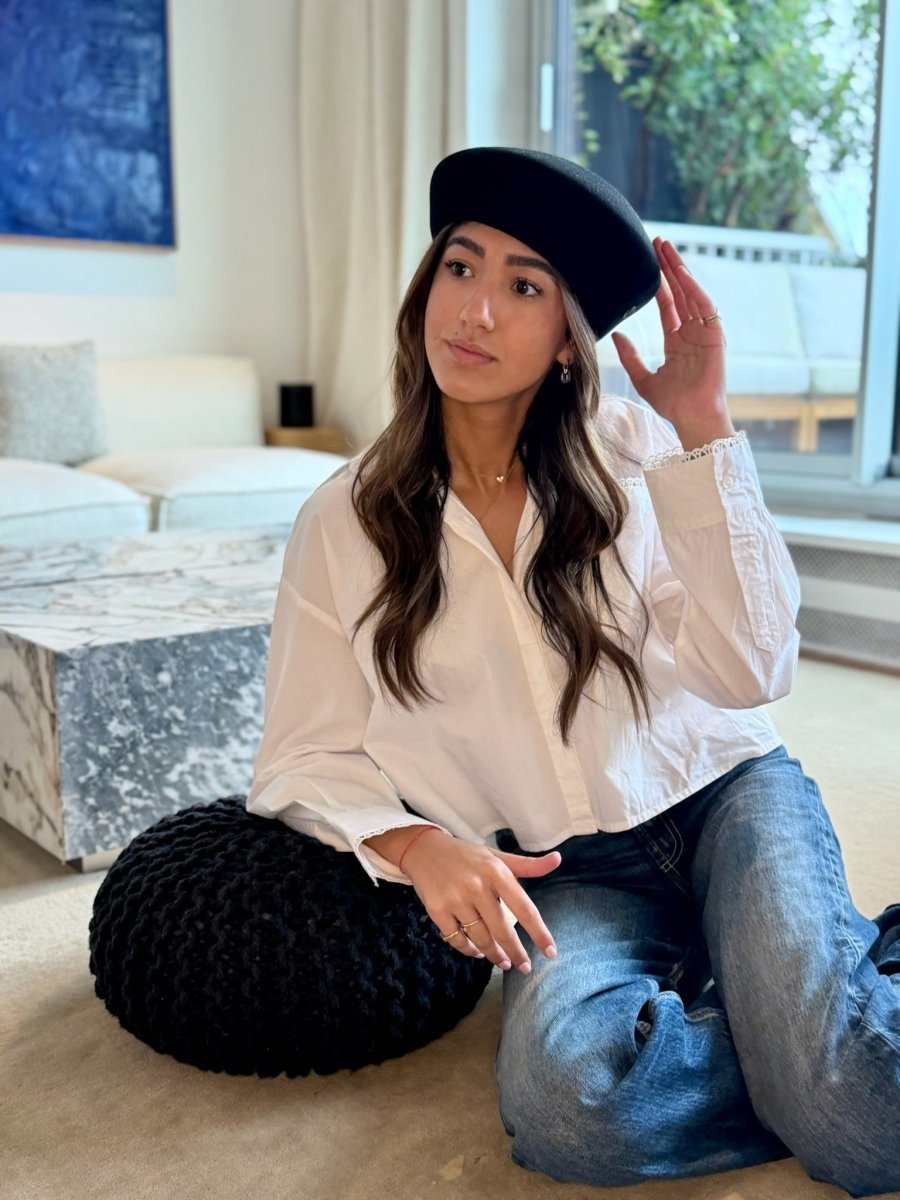 Béret Gigi en laine – Noir – vue 3