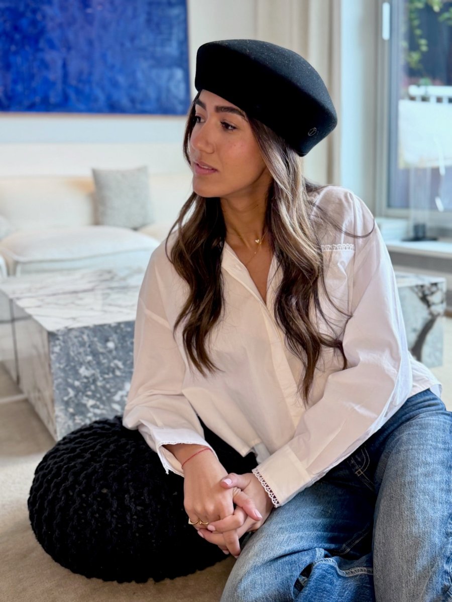 Béret Gigi en laine – Noir – vue 4