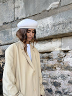 Béret toque Gina en laine – Blanc – vue 3