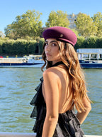 Béret toque Gina en laine – Bordeaux – vue 3