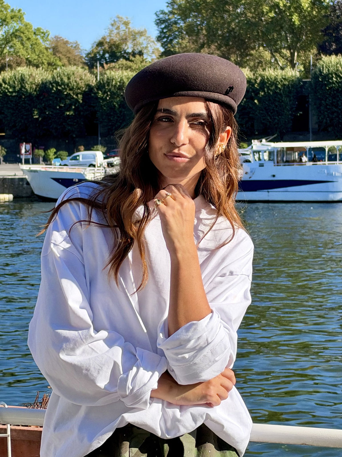 Béret toque Gina en laine – Choco – vue 3