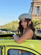 Béret toque Gina en laine – Gris chiné clair – vue 1
