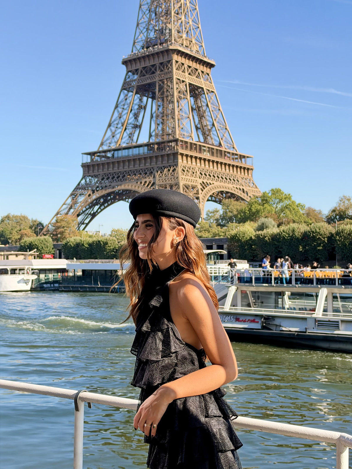 Béret toque Gina en laine – Noir – vue 2