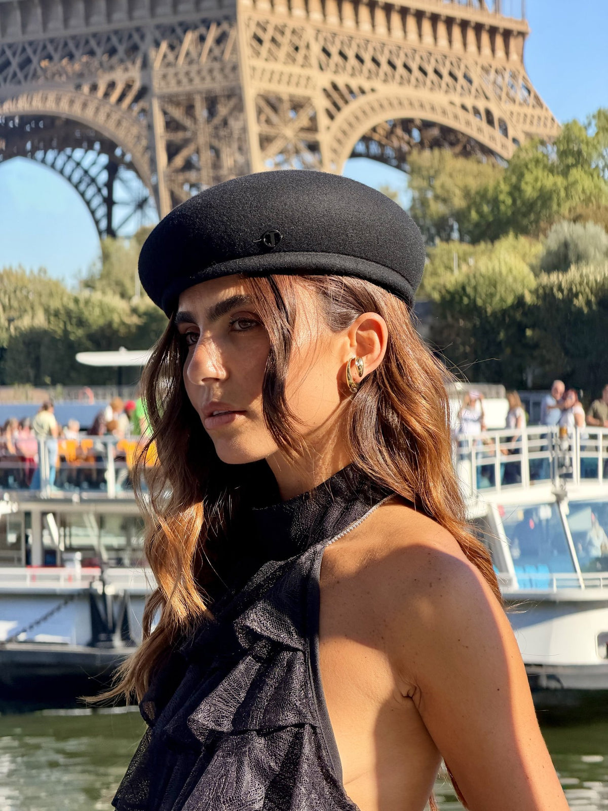 Béret toque Gina en laine – Noir – vue 3