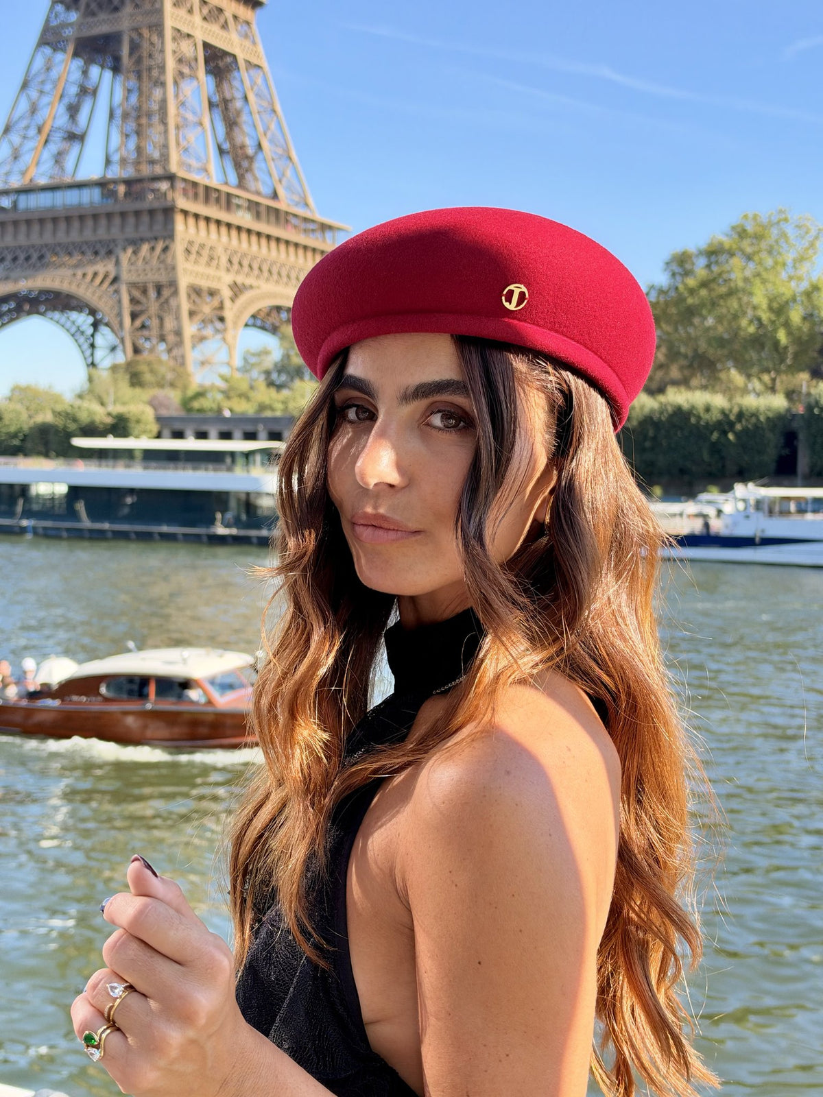 Béret toque Gina en laine – Rouge