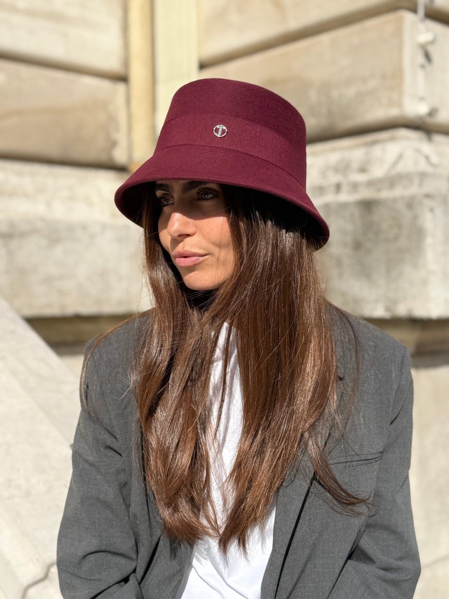 Bob Mary en laine – bord 5 cm – Bordeaux
