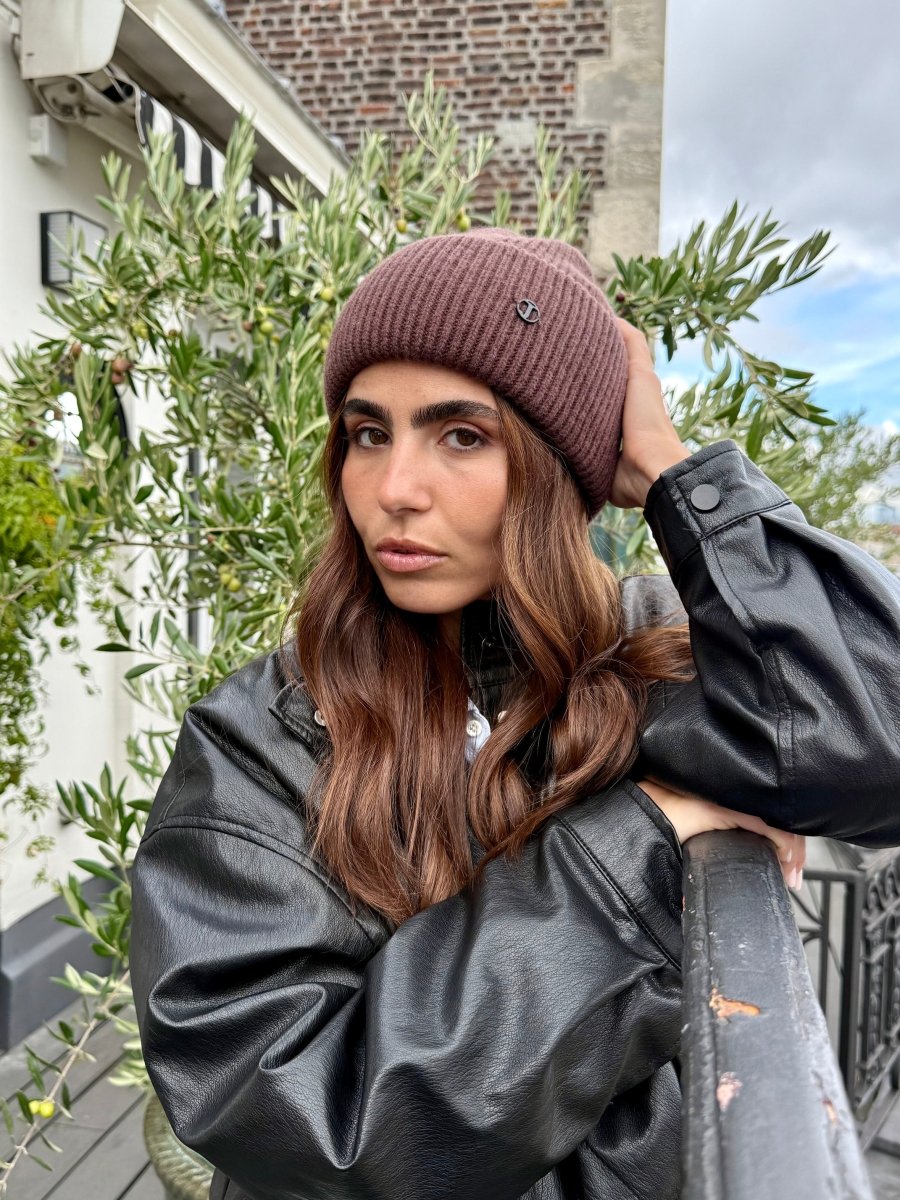 Bonnet en Laine et Cachemire Choco - Joe & Mey