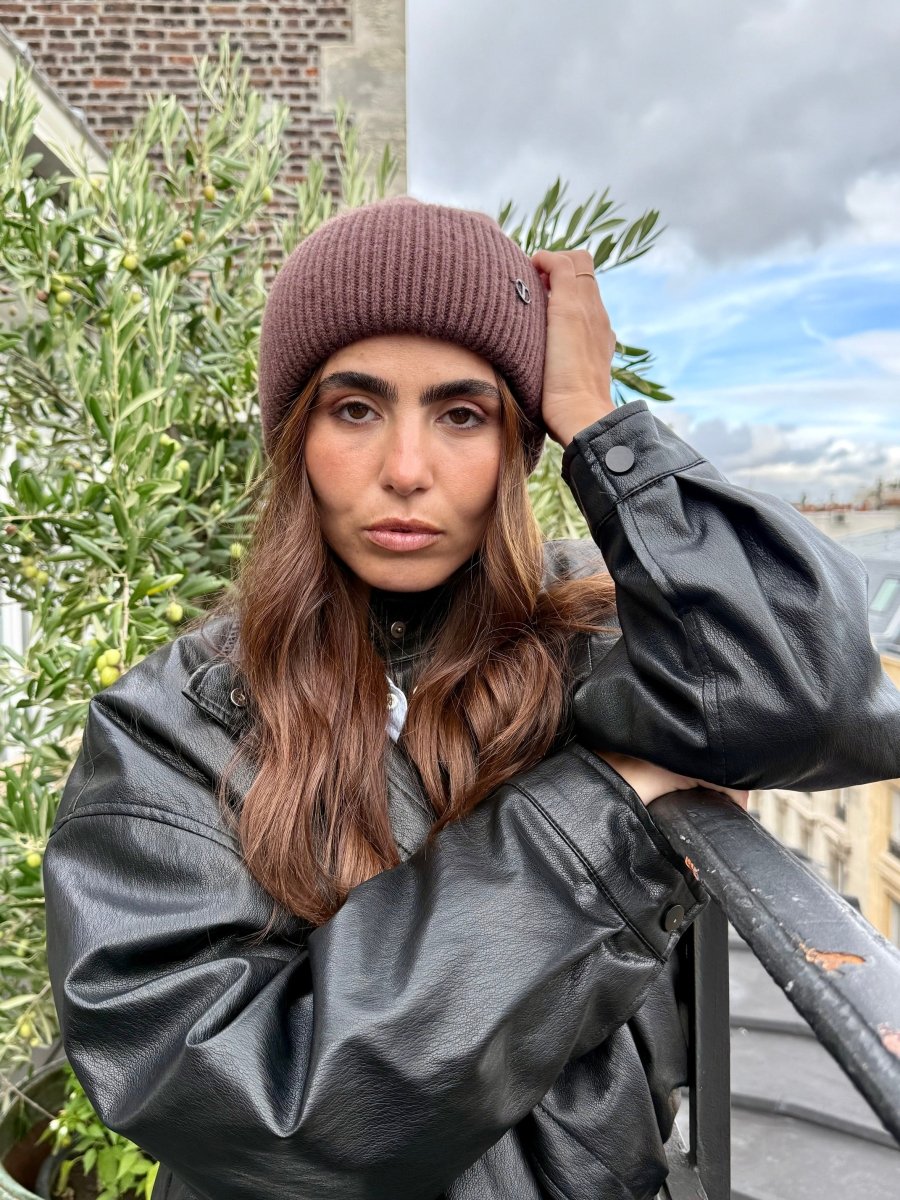 Bonnet en Laine et Cachemire Choco - Joe & Mey