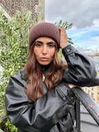Bonnet en laine et cachemire – Choco – vue 2