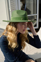 Borsalino Charlotte à Large Bord avec Ruban en Velours - Joe & Mey