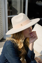 Borsalino Charlotte à Large Bord avec Ruban en Velours - Joe & Mey