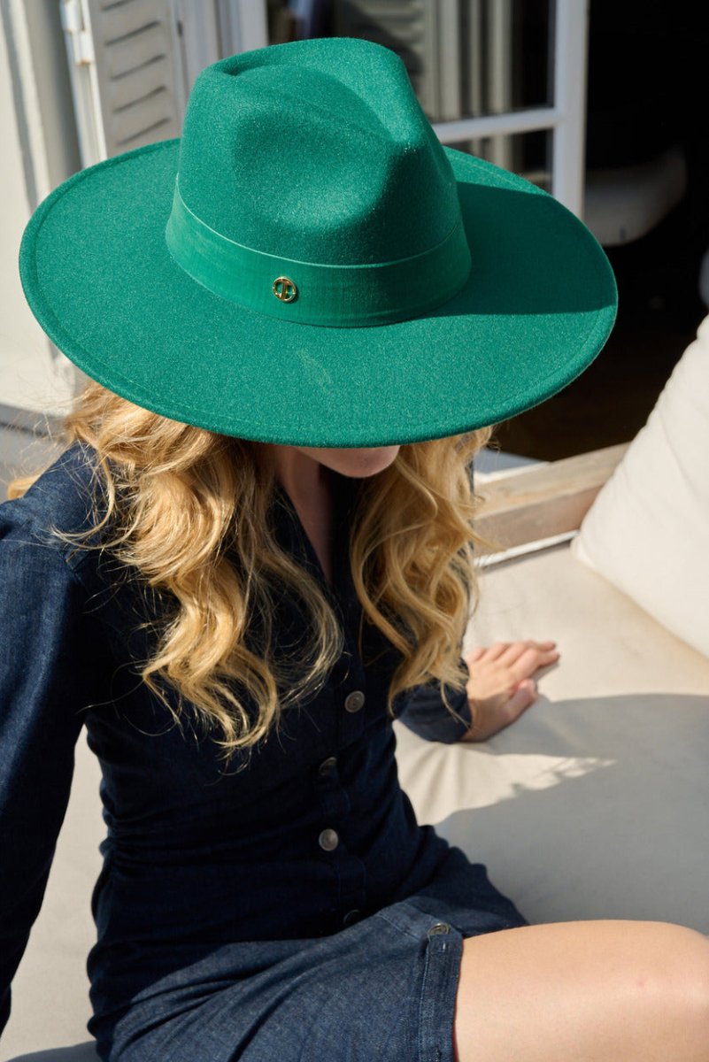 Borsalino Charlotte à Large Bord avec Ruban en Velours - Joe & Mey