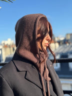Cagoule mixte en laine et acrylique – Choco – vue 2