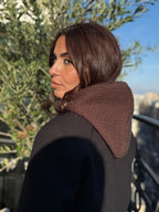 Cagoule mixte en laine et acrylique – Choco – vue 3