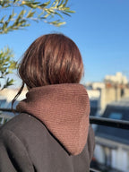Cagoule mixte en laine et acrylique – Choco – vue 4