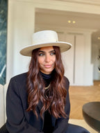 Canotier Coco en Laine petit Bord 6 cm Blanc - Joe & Mey