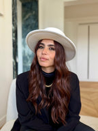 Canotier Coco en Laine petit Bord 6 cm Blanc - Joe & Mey