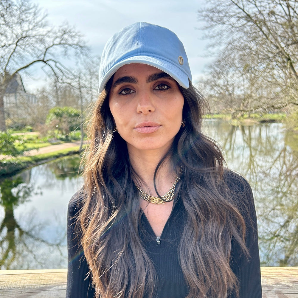 Casquette baseball en coton – Bleu ciel – vue 2