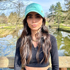 Casquette baseball en coton – Turquoise – vue 2
