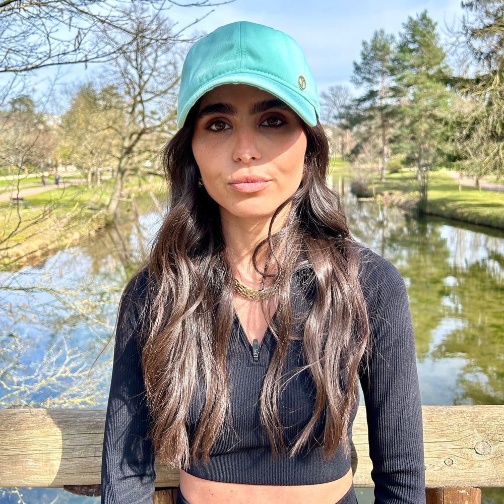 Casquette baseball en coton – Turquoise – vue 2