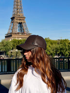 Casquette baseball effet cuir vegan – Choco – vue 2