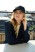 Casquette baseball en laine mélangée – Noir – vue 1