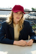 Casquette baseball en laine mélangée – Rouge – vue 1