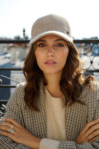Casquette baseball effet velours – Beige – vue 6