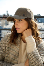 Casquette baseball effet velours – Taupe – vue 7