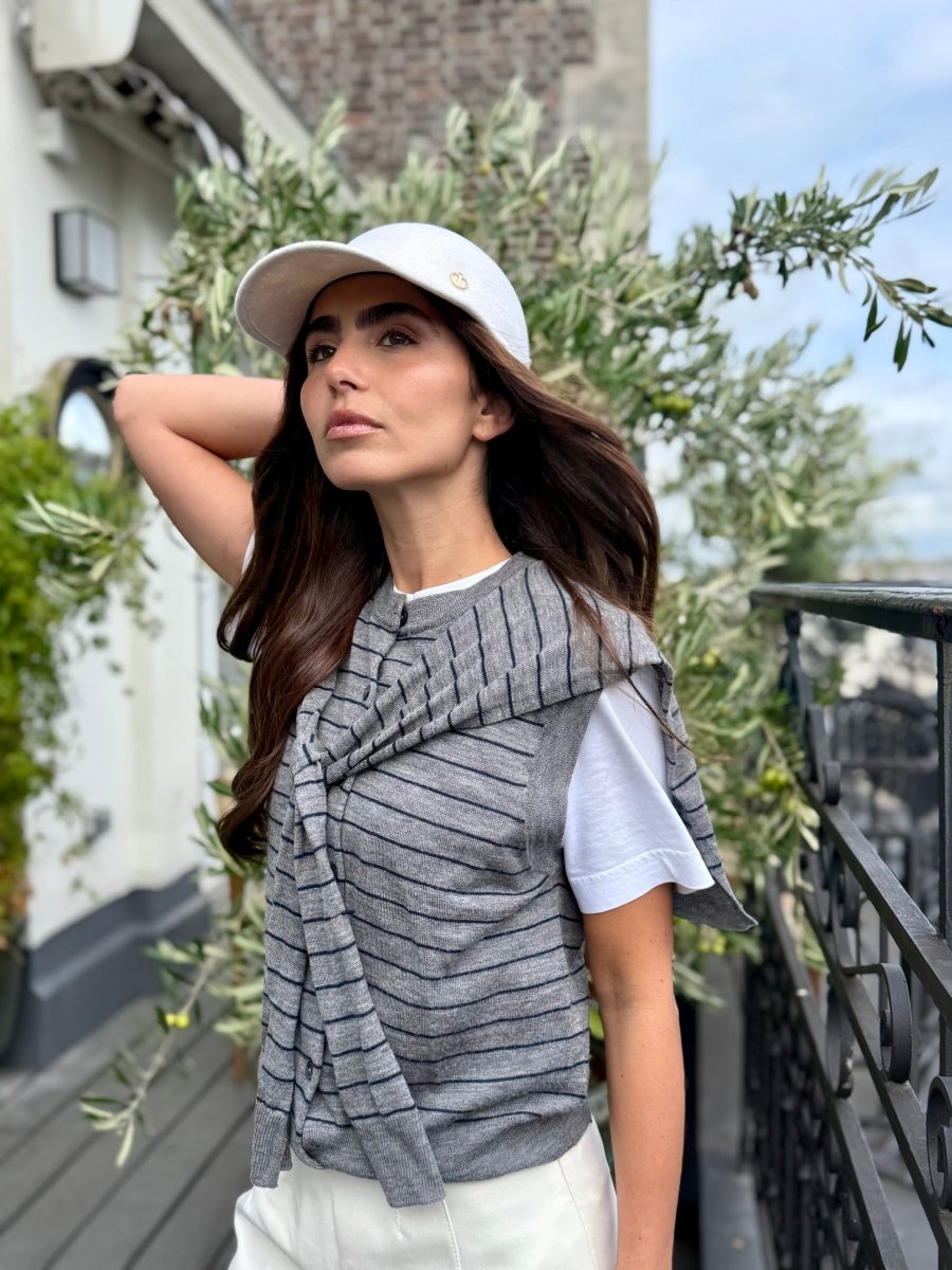 Casquette Billy en laine feutrine – Blanc – vue 3