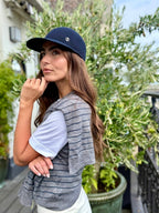 Casquette Billy en laine feutrine – Bleu marine – vue 2