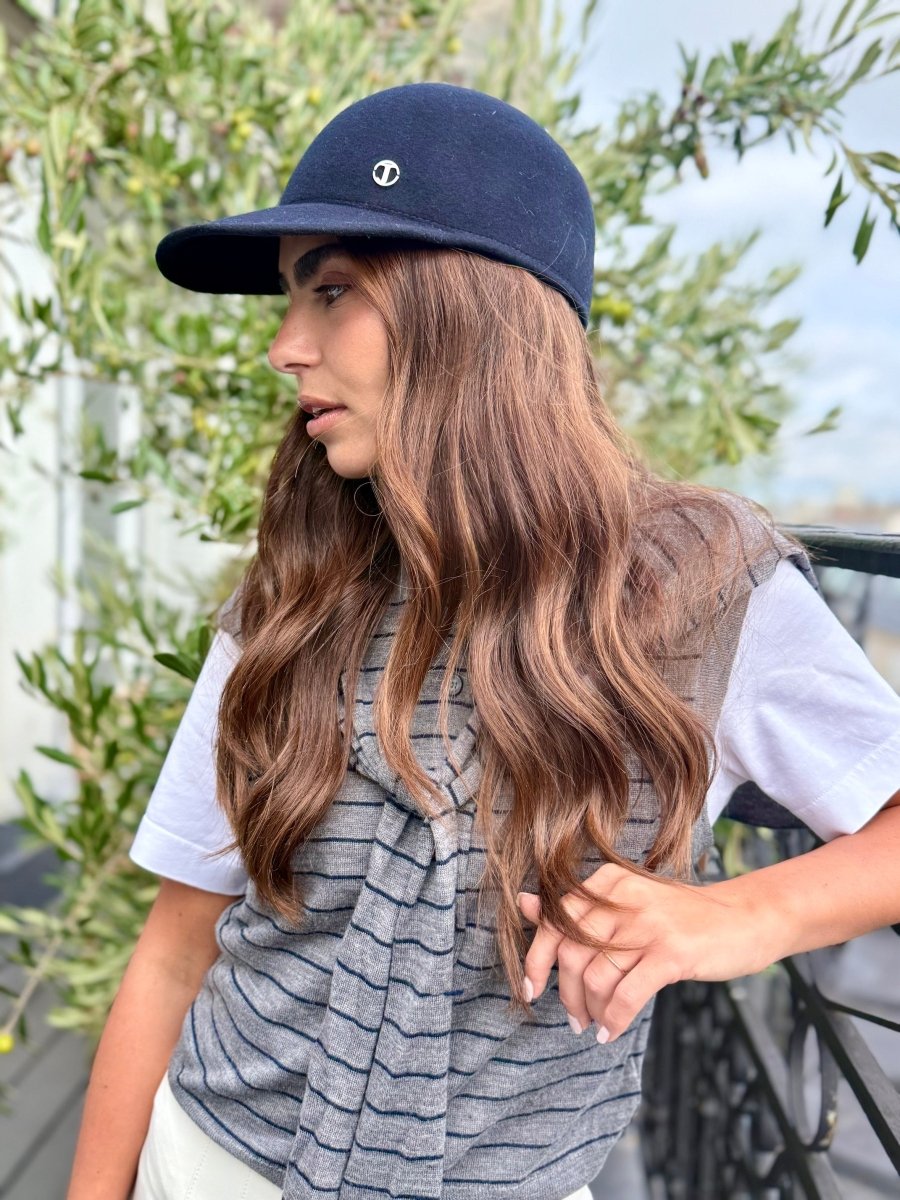 Casquette Billy en laine feutrine – Bleu marine – vue 3