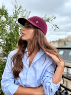 Casquette Billy en laine feutrine – Bordeaux – vue 2