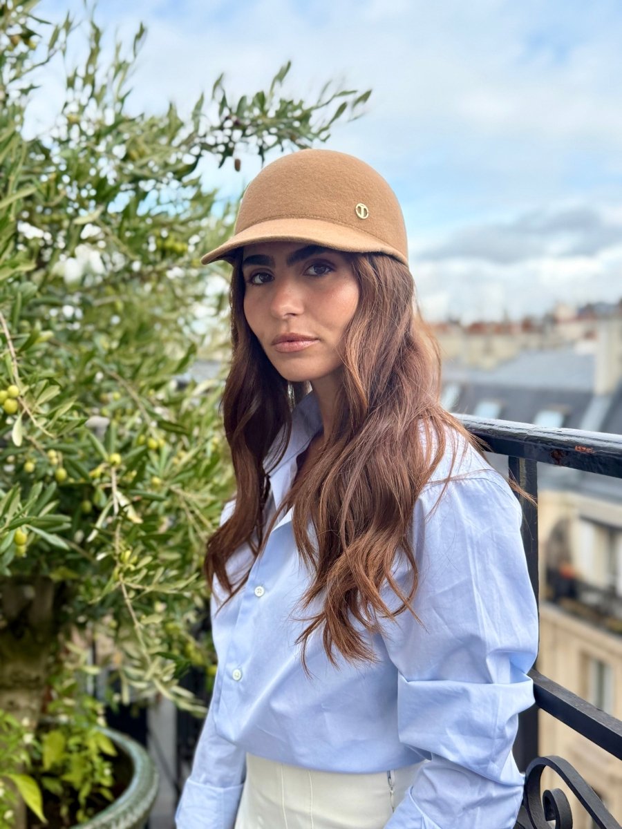 Casquette Billy en laine feutrine – Camel – vue 1