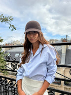 Casquette Billy en laine feutrine – Choco – vue 1