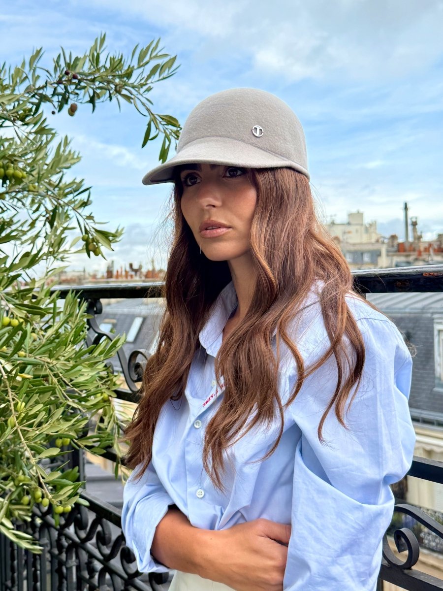 Casquette Billy en laine feutrine – Gris – vue 3