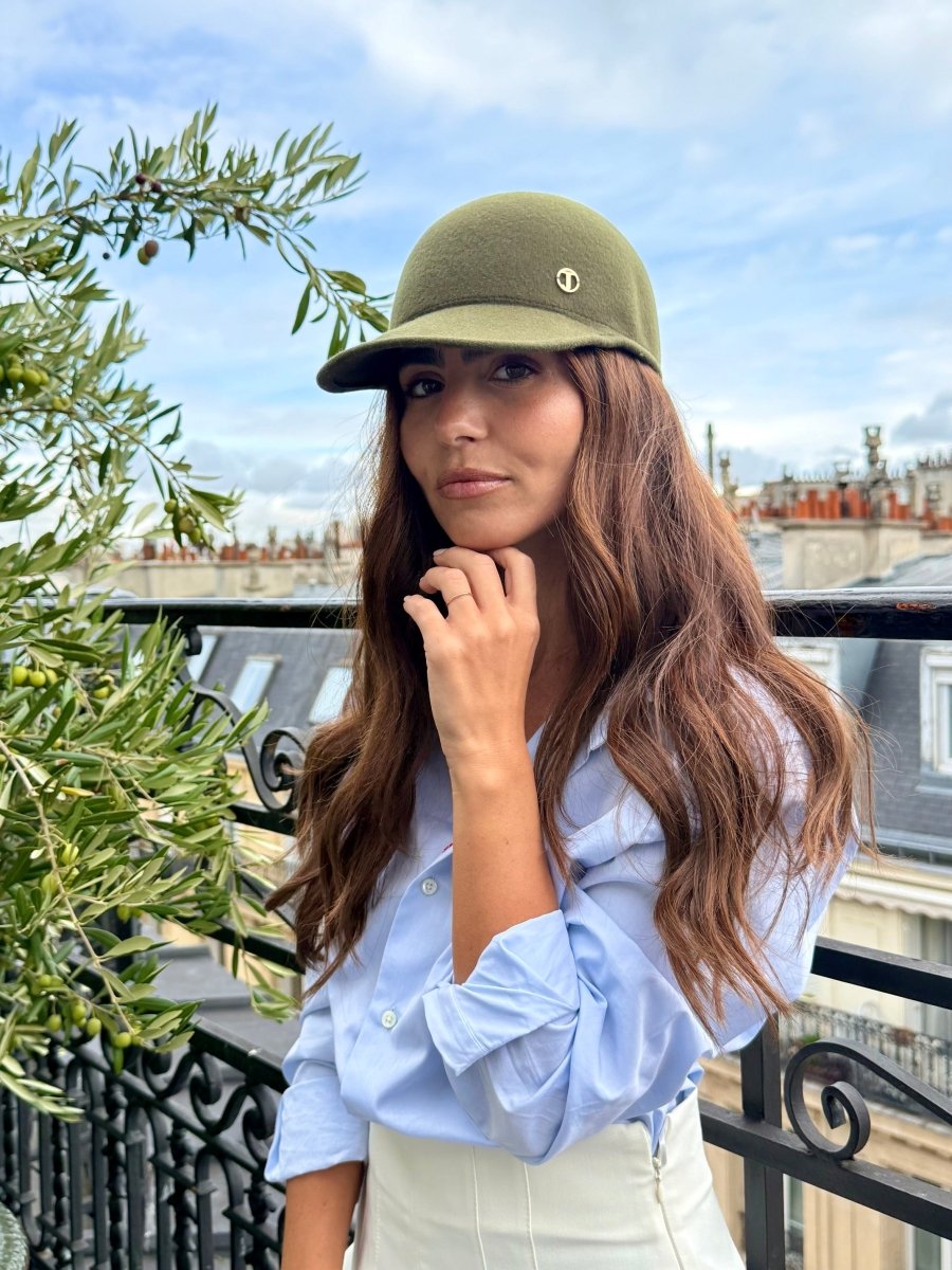 Casquette Billy en laine feutrine – Kaki – vue 1
