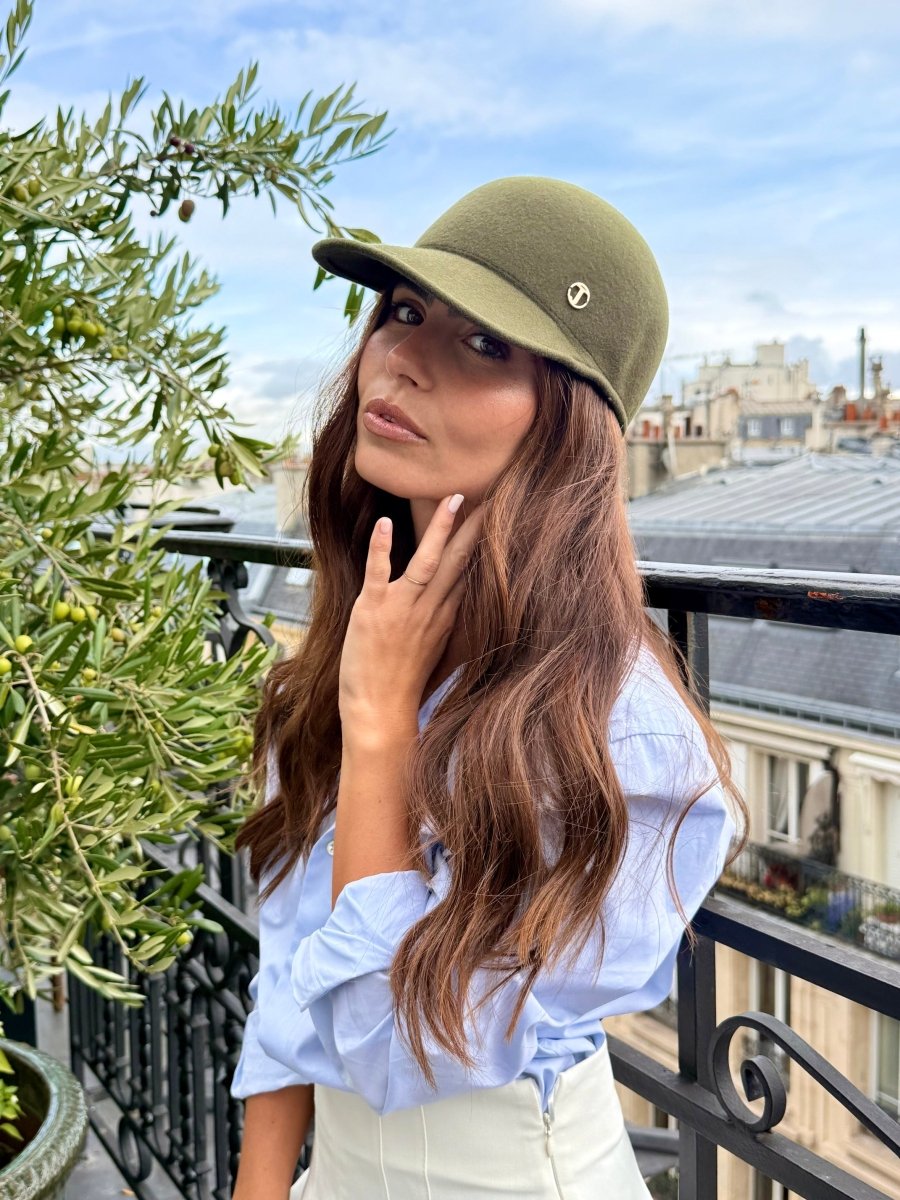 Casquette Billy en laine feutrine – Kaki – vue 3
