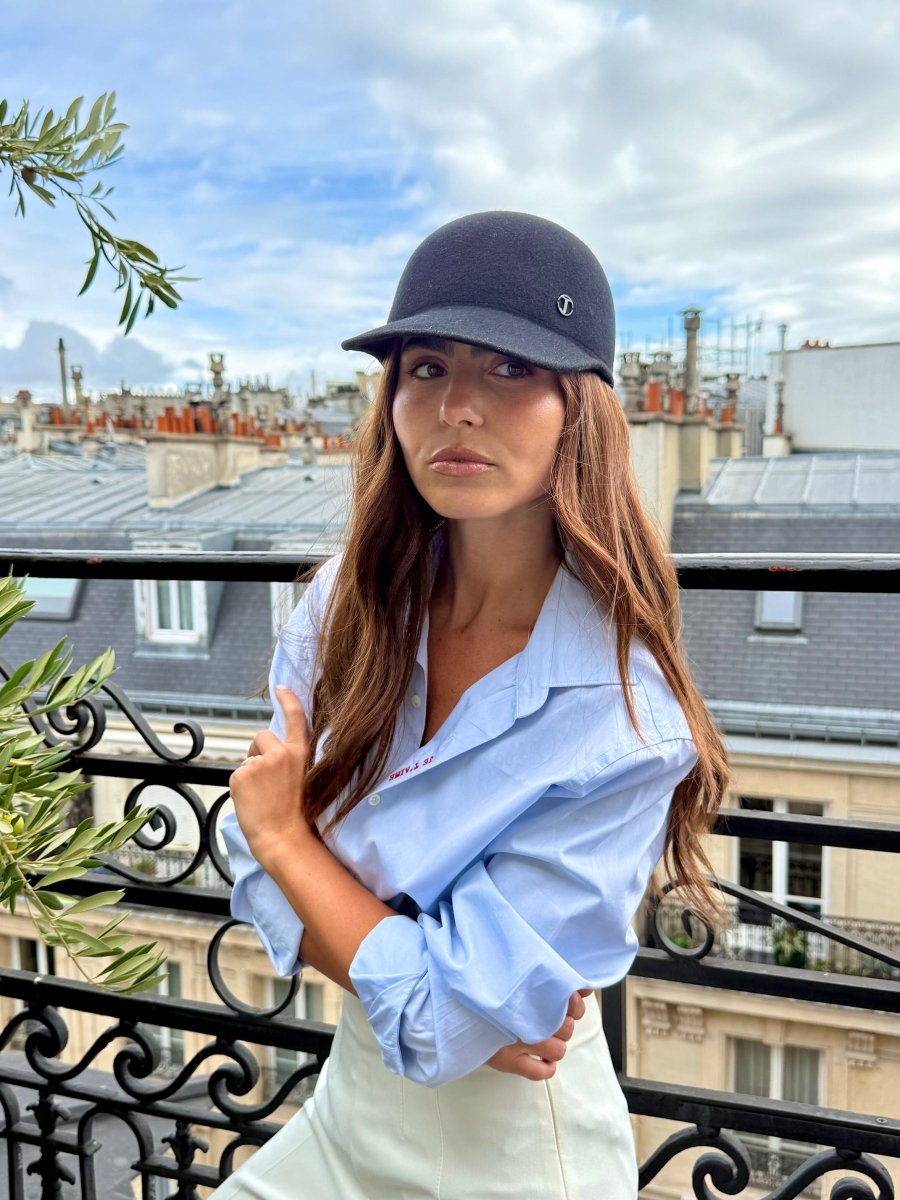 Casquette Billy en laine feutrine – Noir – vue 1