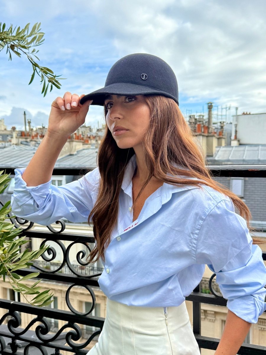 Casquette Billy en laine feutrine – Noir – vue 2